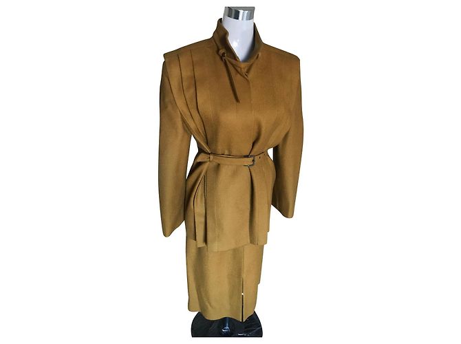 Dior Rockanzug Wolle Senfgelb