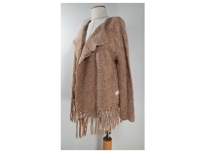 Strickjacke Odd Molly Braun Wolle Alpaka