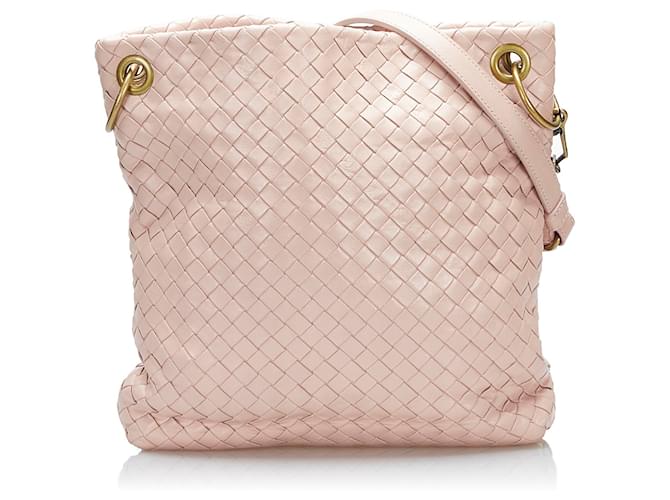 Bottega Veneta Pink Intrecciato Crossbody Bag Leather Pony-style calfskin  ref.762563
