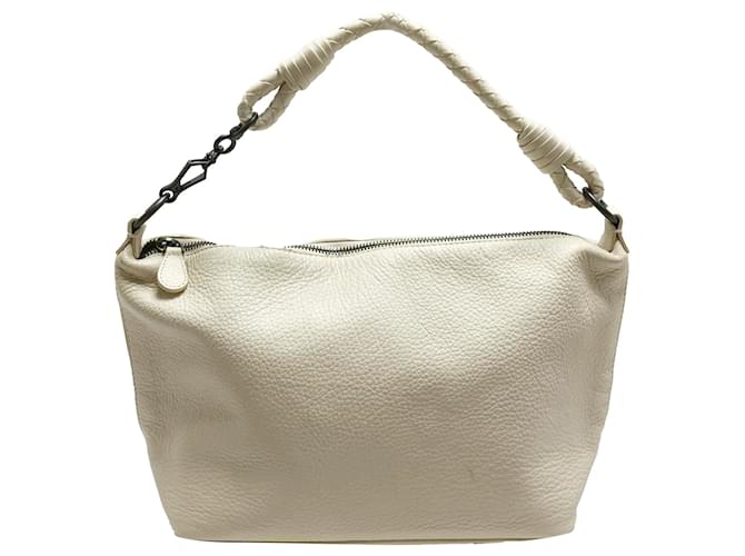 Bottega Veneta White Leather Handbag Pony-style calfskin  ref.762576