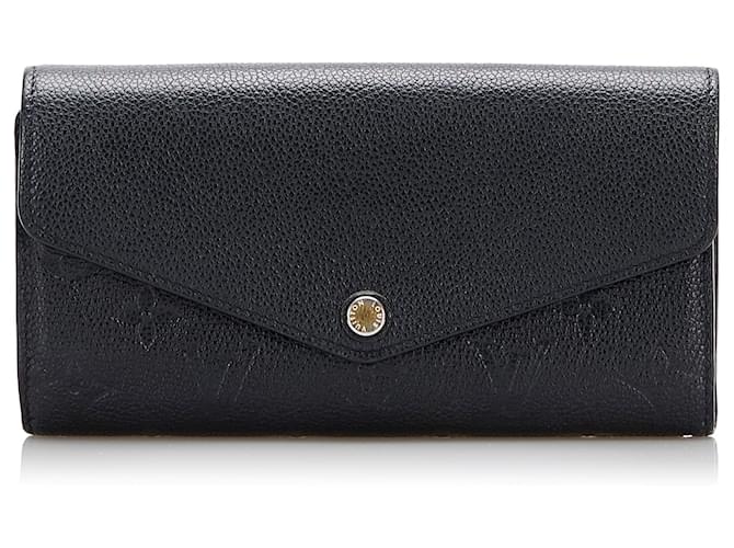 Louis Vuitton Black Monogram Empreinte Sarah Wallet Leather  ref.762633