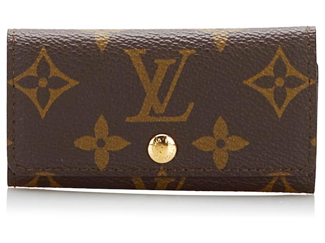 Louis Vuitton Brown Monogram 4 Key Holder Cloth  ref.762660