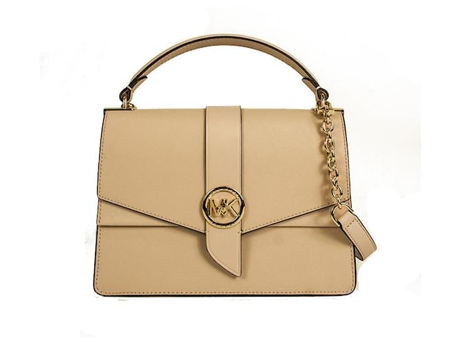 Michael Michael Kors Womens Leather Gold Tone Shoulder Handbag
