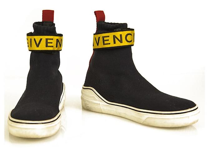 Givenchy Paris George V Sock Blue Yellow Signature Sneakers vendute al dettaglio a 650$ Tela  ref.762690