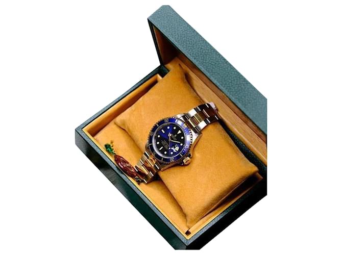 Submariner Rolex para hombre 18k esfera azul acero y oro 40mm con caja original y papeles Metal  ref.762856