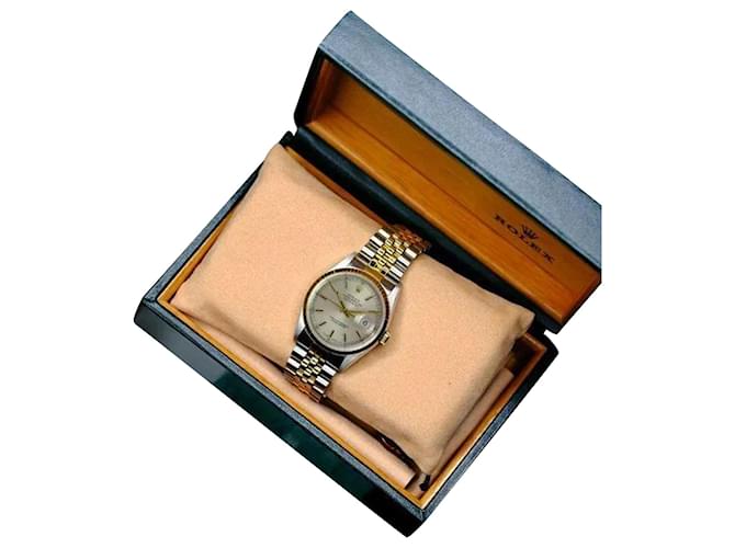 Quadrante argento Rolex Datejust da uomo 36Orologio scanalato da mm Scatola e documenti originali 16233  Metallo  ref.762897
