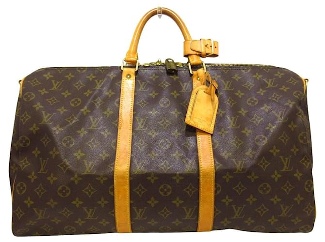 Louis Vuitton Keepall Bandouliere 50 Brown Cloth  ref.763040