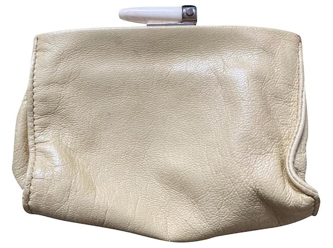 Yves Saint Laurent Purses, wallets, cases Beige Leather  ref.763082