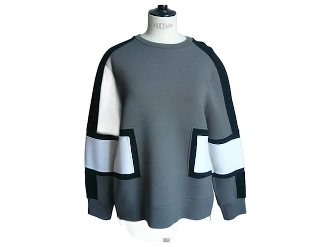NEIL BARRETT suéter forma de moletom com zíper lateral em muito bom estado TS Multicor Algodão  ref.763146