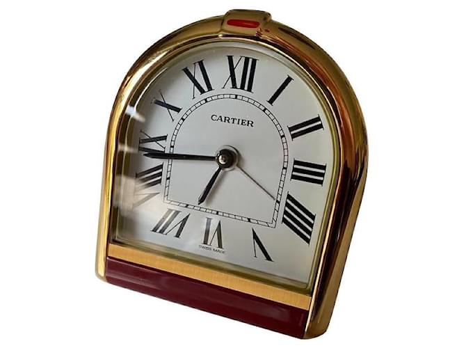 Cartier Romane Pendulette Rot Golden Vergoldet  ref.763197
