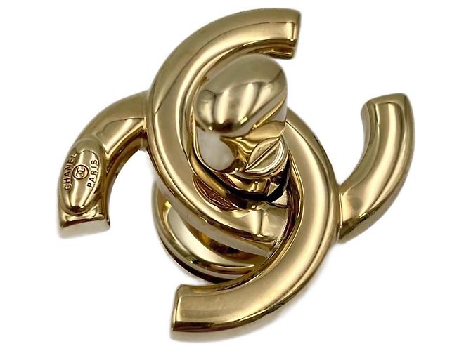 CHANEL chiusura CC turnlock dorata D'oro