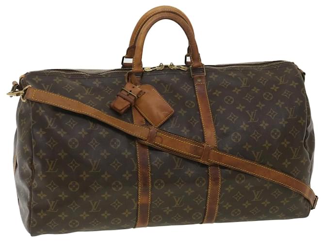 Louis Vuitton Monogram Keepall Bandouliere 55 Boston Bag M41414 LV Auth ki2612 Cloth  ref.763403