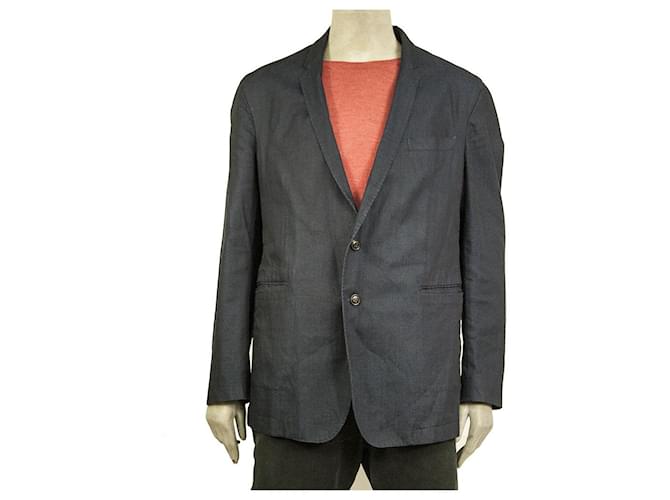 Burberry Brit Blue Denim Cotton Blazer Jacket pour homme léger taille XXL Coton Bleu  ref.763731