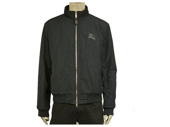 Burberry Brit Blue Gepolsterte Polyester-Bomberjacke für Herren, Größe XL