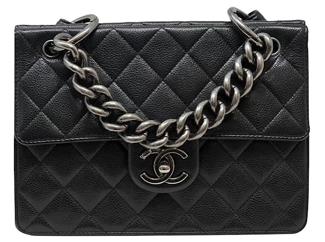Chanel Handtaschen Schwarz Leder  ref.763870