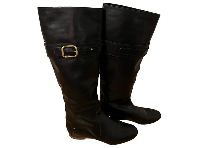 Chloé Stiefel Schwarz Leder