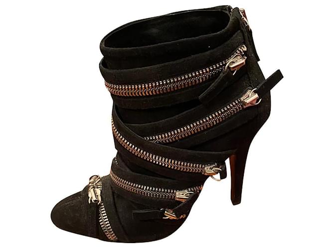 Giuseppe Zanotti Ankle Boots Black Deerskin  ref.763956