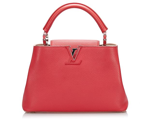 Louis Vuitton Red Taurillon Capucines BB Leather Pony-style calfskin  ref.763991