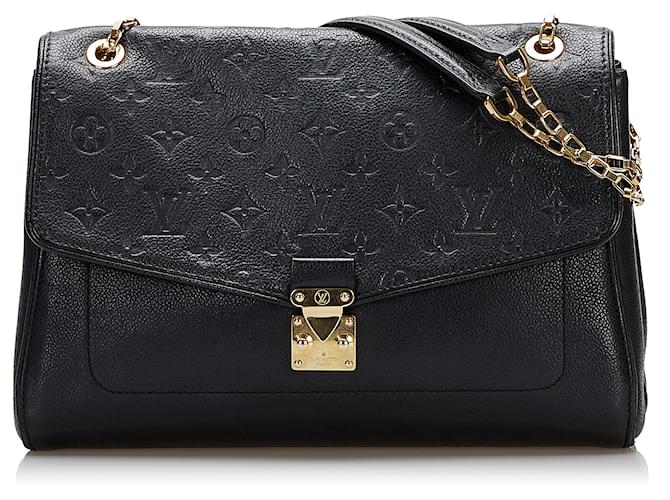 Louis Vuitton Black Monogram Empreinte Saint Germain MM Leather  ref.764064