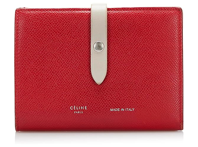 Céline Celine Red Multifunction Strap Wallet Leather Pony-style calfskin  ref.764128