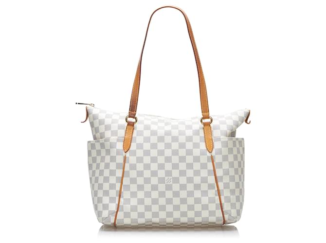 visiere louis vuitton en toile damier azur blanc