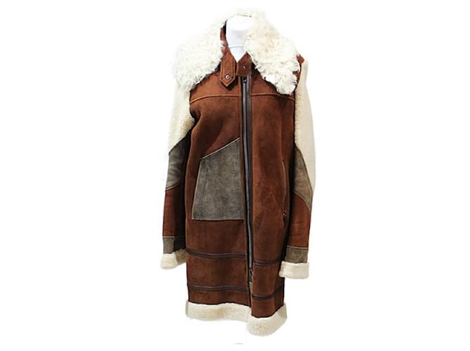Barbara Bui Coats, Outerwear Brown Fur  ref.764277