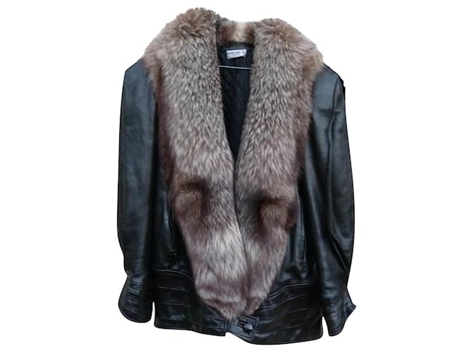 Autre Marque Coats, Outerwear Black Leather  ref.764278