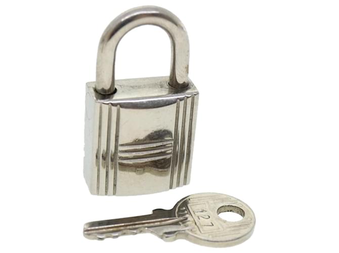 Hermès HERMES Cadena Padlock metal Silver Auth ki2632 Silvery  ref.764345