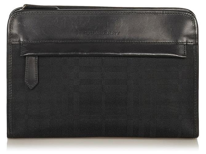 Burberry Canvas Clutch Bag Black Cloth  ref.764414