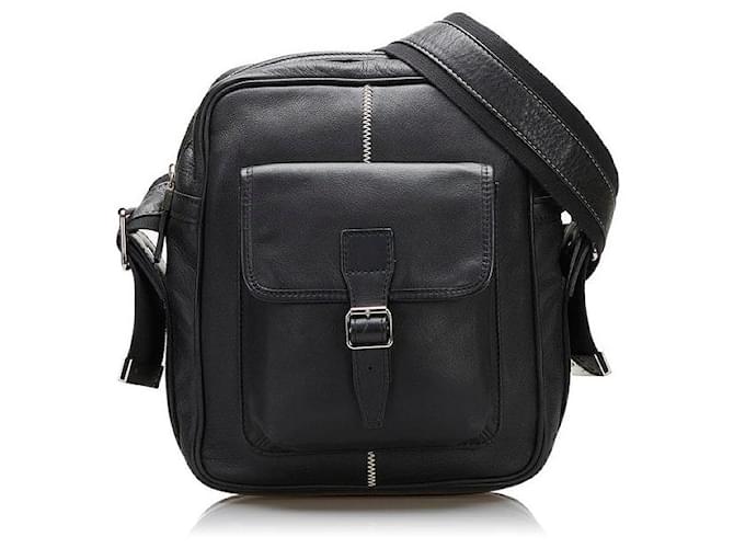 Burberry Leather Crossbody Bag Black Pony-style calfskin  ref.764416