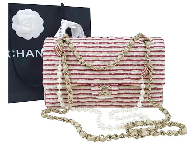 Chanel Limited Edition Coco Sailor Classic gefütterte Flap Bag Mehrfarben Leinwand  ref.764430
