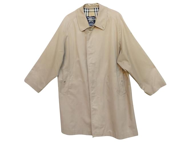 Burberry vintage men's raincoat size L Beige Cotton Polyester  ref.764445