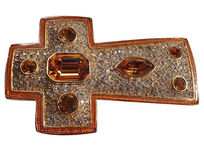 Christian Dior brooch Orange Metal  ref.764450