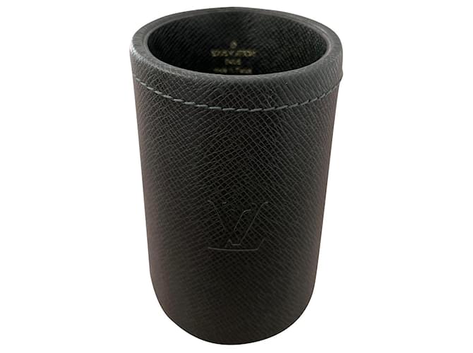 Louis Vuitton Pot à crayon Cuir Vert foncé  ref.764454
