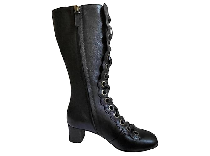 Chloé Boots Black Leather  ref.764457