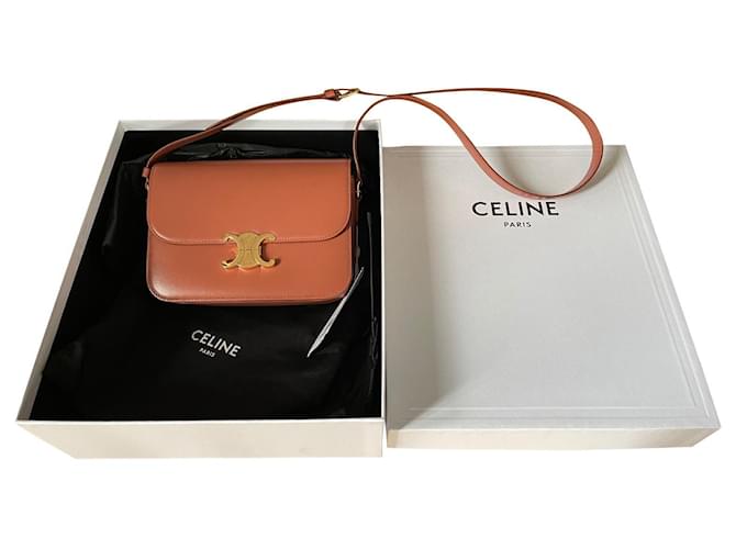 Céline Triomphe bag Coral Leather  ref.764470