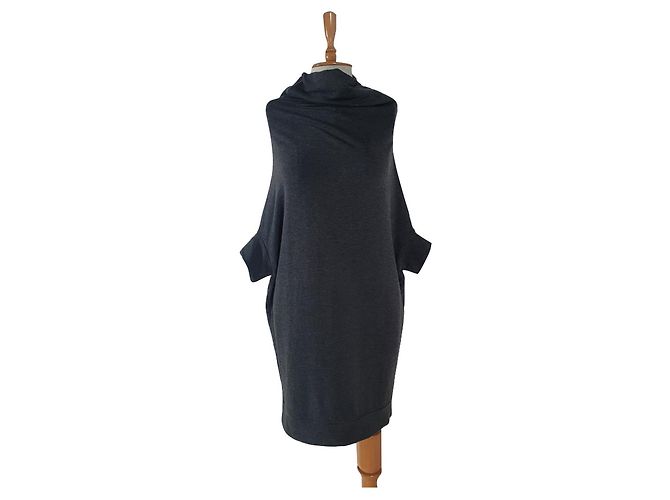 Parosh Kleid grau aus Baumwolle und Polyamid
