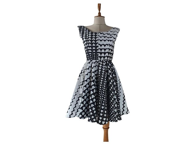 Kleid Tara Jarmon Schwarz Weiß