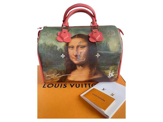 Louis Vuitton Like New Jeff Koons Da Vinci Mona Lisa Speedy 30