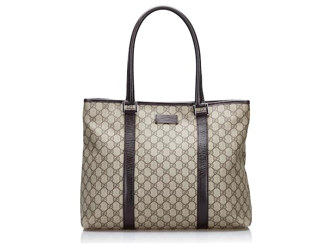 Gucci Brown GG Supreme Joy Tote Bag Beige Cloth Cloth  ref.764485