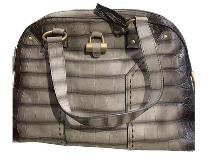 Muse II Yves Saint Laurent muse Grey Leather  ref.764650
