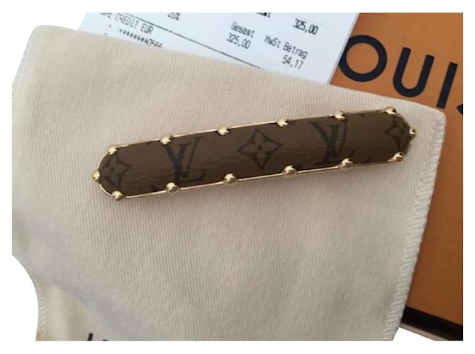 Louis Vuitton Sweet Dreams Hair Clip Brown Beige Gold hardware Cloth Metal  ref.764691 - Joli Closet