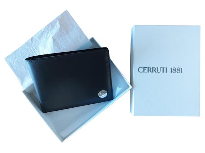Cerruti 1881 Leather wallet for men Cerruti Black  ref.764693