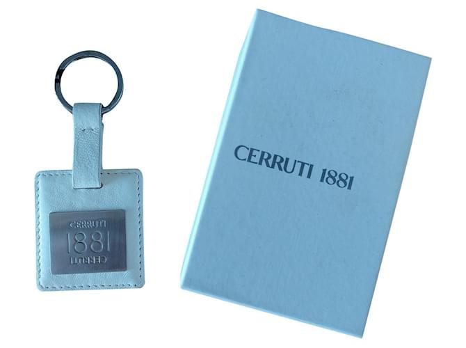 Cerruti 1881 Cerruti Leather Keyring White  ref.764696