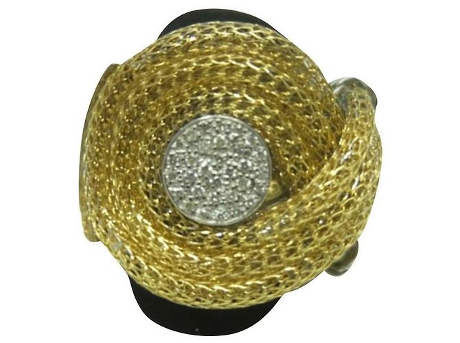 Autre Marque Anello Franco Pianegonda in oro argento e diamanti Gold hardware