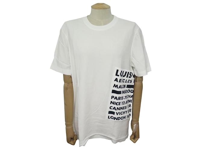 CAMISETA MASCULINA LOUIS VUITTON T 56 GG JACQUARD TRAVEL ITENS TRUNK TOP Branco Algodão  ref.764992