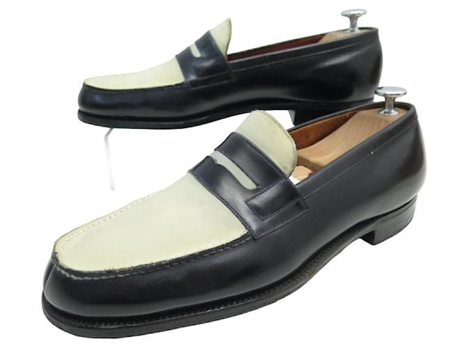 JM WESTON LOAFERS 180 Bi-colour leather 7.5C 41.5 LOAFERS SHOES  ref.765009