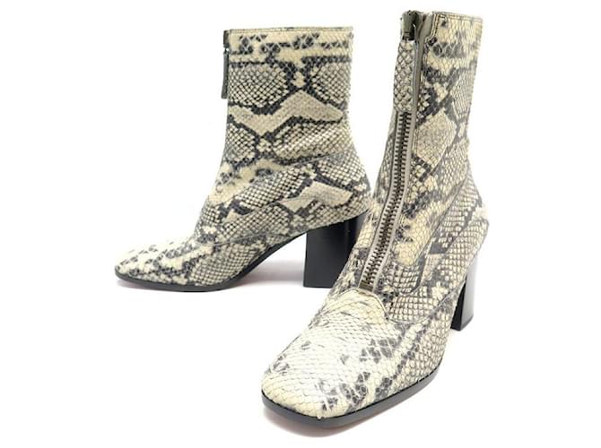 Chloé NEW CHLOE PYTHON BOOTS SHOES 011855 37.5 BEIGE PYTHON LEATHER BOOTS