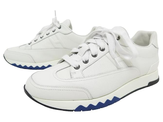 Hermès NEW HERMES TRAIL SHOES 41 WHITE LEATHER SNEAKERS + SNEAKERS SHOES BOX  ref.765046