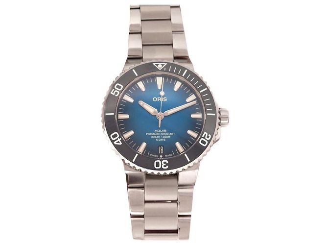 NOVO RELÓGIO ORIS AQUIS DATE CALIBER 400 RELÓGIO DE AÇO AUTOMÁTICO COMPLETO Prata